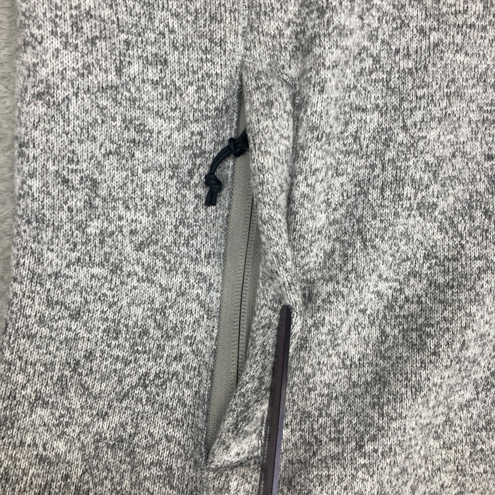 Cabelas Heathered Fleece Pullover Sweater Gray Zipper Pockets Men's XL - Picture 3 of 10